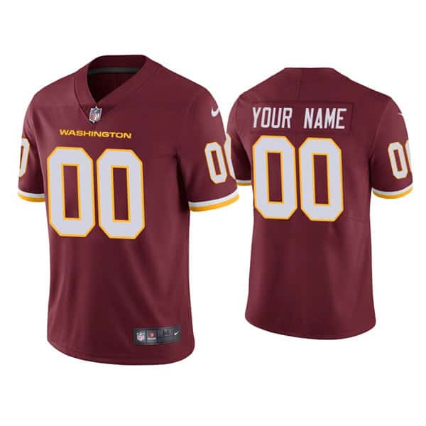 Washington Football Team Customized Burgundy Red Vapor Untouchable Limited Stitched Jersey