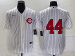 Cincinnati Reds #44 Elly De La Cruz White Field Of Dreams Cool Base Stitched Jersey