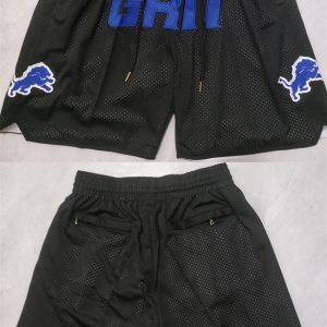 Detroit Lions Black Shorts