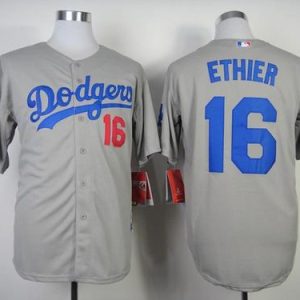 Los Angels Dodgers #16 Andre Ethier Stitched Grey Jersey