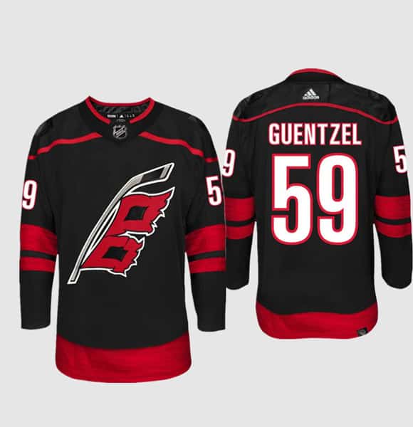 Carolina Hurricanes #59 Jake Guentzel Black Stitched Jersey