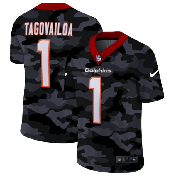 Miami Dolphins #1 Tua Tagovailoa 2020 Camo Limited Stitched Jersey