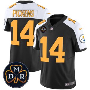 Pittsburgh Steelers #14 George Pickens Black F.U.S.E. DMR Patch Untouchable Limited Stitched Jersey
