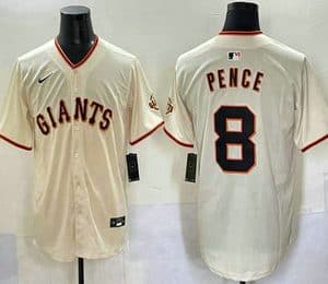 San Francisco Giants #8 Hunter Pence Cream Limited Stitched Jersey
