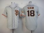 Giants #18 Matt Cain Grey Cool Base Road 2 Stitched Jersey