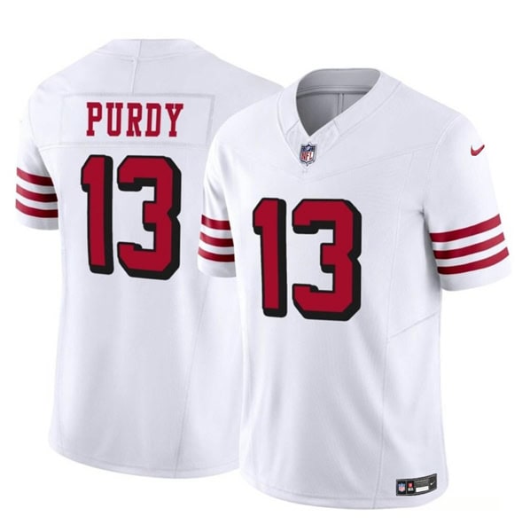 San Francisco 49ers #13 Brock Purdy 2023 F.U.S.E. White Vapor Untouchable Limited Stitched Jersey