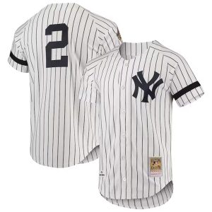 New York Yankees #2 Derek Jeter White 1996 Mitchell Ness Cool Base Stitched Jersey