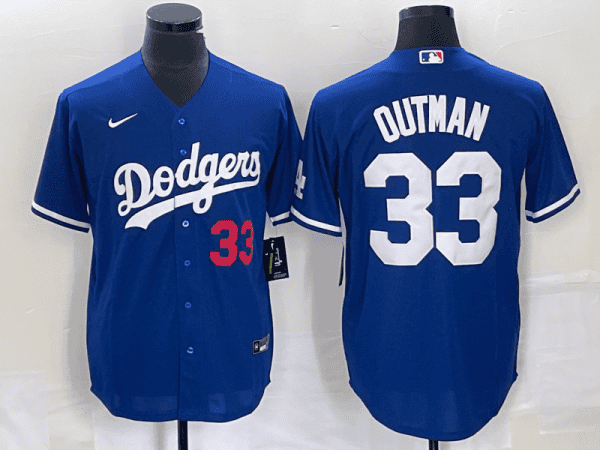 Los Angeles Dodgers #33 James Outman Royal Cool Base Stitched Jersey