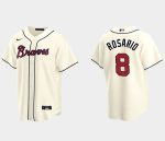 Atlanta Braves #8 Eddie Rosario Cream Cool Base Stitched Jersey