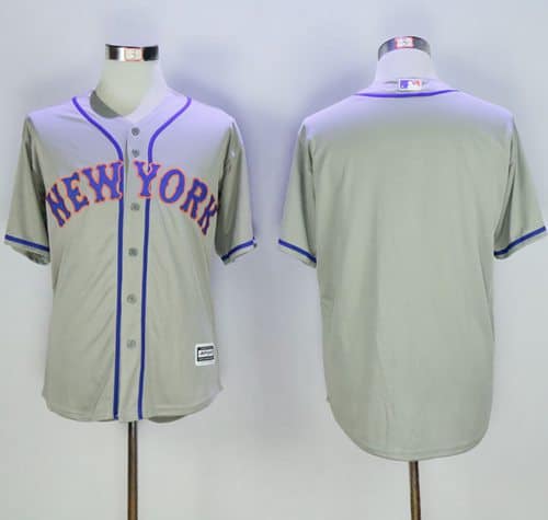 Mets Blank Grey New Cool Base Stitched Jersey
