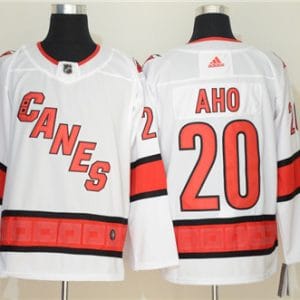 Carolina Hurricanes #20 Sebastian Aho White Stitched Jersey
