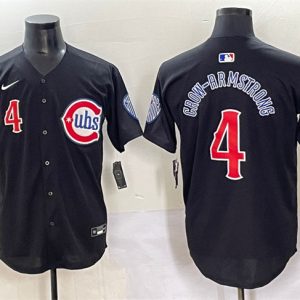 Chicago Cubs #4 Pete Crow-Armstrong Black Limited Stitched Jersey
