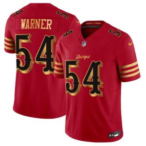 San Francisco 49ers #54 Fred Warner Red Gold 2025 F.U.S.E. ¡°Rivalries¡± Vapor Limited Stitched Jersey