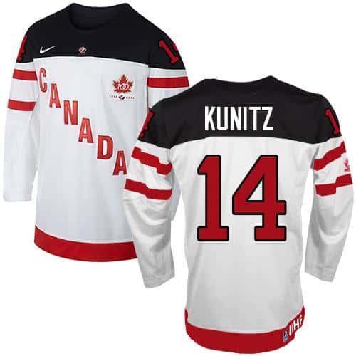 Olympic CA. #14 Chris Kunitz White 100th Anniversary Stitched Jersey