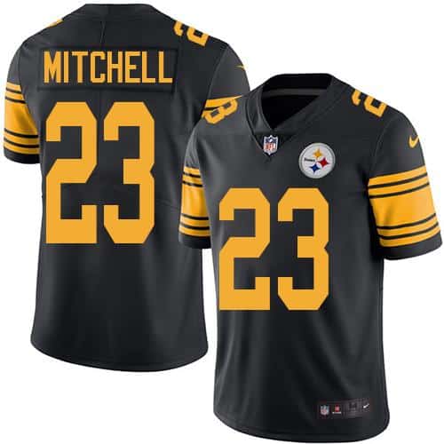 Steelers #23 Mike Mitchell Black Stitched Limited Rush Nike Jersey