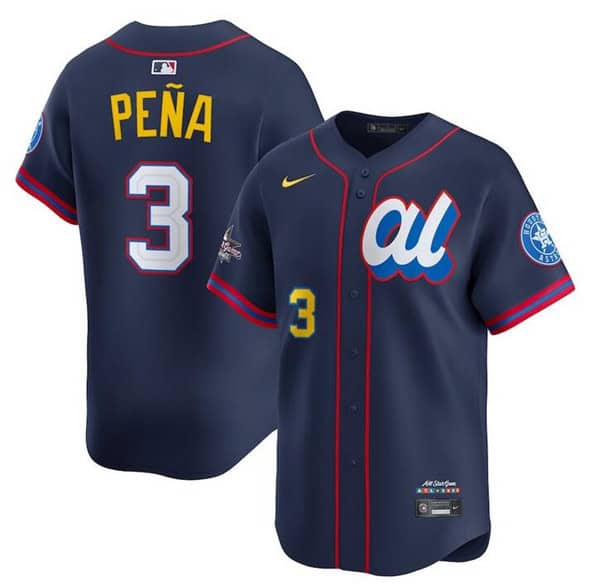 American League #3 Jeremy Pe?a Navy 2025 All-Star Edition Limited Stitched Jersey