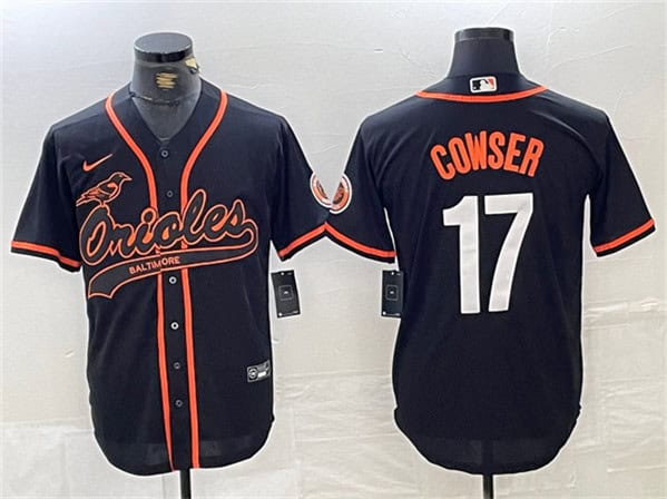 Baltimore Orioles #17 Colton Cowser Black Cool Base Stitched Jersey
