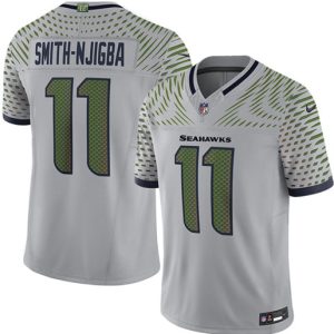 Seattle Seahawks #11 Jaxon Smith-Njigba Gray 2025 F.U.S.E. ¡°Rivalries¡± Vapor Untouchable Limited Football Stitched Jersey