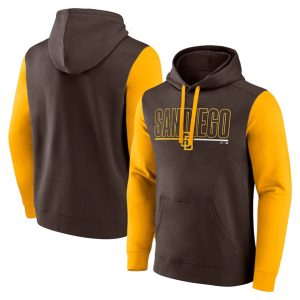 San Diego Padres Brown Outline Fleece Pullover Hoodie