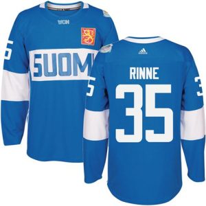 Team Finland #35 Pekka Rinne Blue 2016 World Cup Stitched Jersey