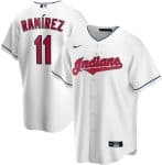 Cleveland Indians White #11 Jos¨¦ Ram¨ªrez Cool Base Stitched Jersey