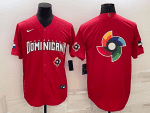 Dominican Republic 2023 Red World Big Logo With Patch Classic Stitched Jersey