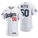 Los Angeles Dodgers #50 Mookie Betts White Flex Base Sttiched Jersey