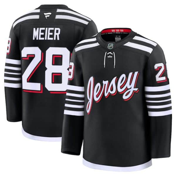 New Jersey Devils #28 Timo Meier Black 2024-25 Alternate Stitched Jersey