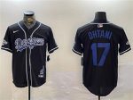 Los Angeles Dodgers #17 Shohei Ohtani Black 2024 World Series Champions Limited Stitched Jersey