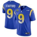 Los Angeles Rams 2022 #9 Matthew Stafford Blue With 4-Star C Patch Stitched Jersey