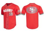 San Francisco 49ers #23 Christian McCaffrey Mesh Button-Up Stitched Jersey
