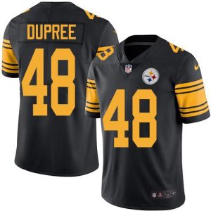 Steelers #48 Bud Dupree Black Stitched Limited Rush Nike Jersey