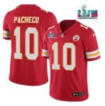 Kansas City Chiefs #10 Isiah Pacheco Red Super Bowl LVII Patch Vapor Untouchable Limited Stitched Jersey