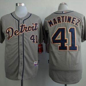 Tigers #41 Victor Martinez Grey Cool Base Stitched Jersey