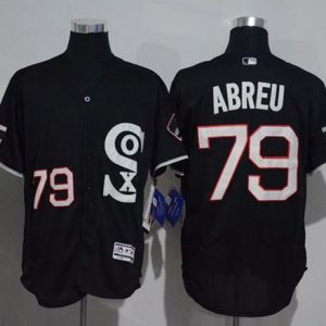 White Sox #79 Jose Abreu Black New Flexbase Authentic Collection Stitched Jersey