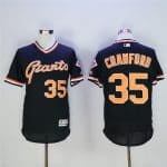 San Francisco Giants #35 Brandon Crawford Black Cool Base Cooperstown Collection Player Stitched Jersey