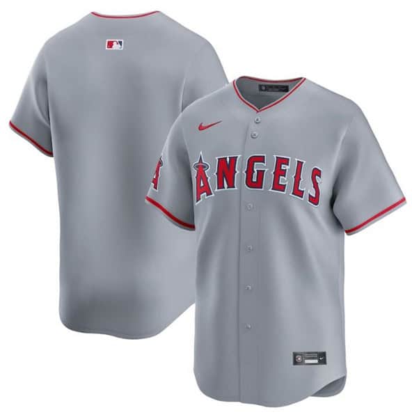 Los Angeles Angels Blank Gray Away Limited Stitched Jersey