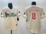 Philadelphia Phillies #8 Nick Castellanos Cream Phanatic Limited Stitched Jersey