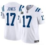 Indianapolis Colts #17 Daniel Jones White 2025 F.U.S.E. With 4-Star C Patch Vapor Limited Stitched Jersey