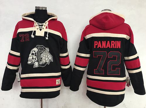 Blackhawks #72 Artemi Panarin Black Sawyer Hooded Sweatshirt Stitched Jersey