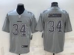 Las Vegas Raiders #34 Bo Jackson Gray Atmosphere Fashion Stitched Jersey
