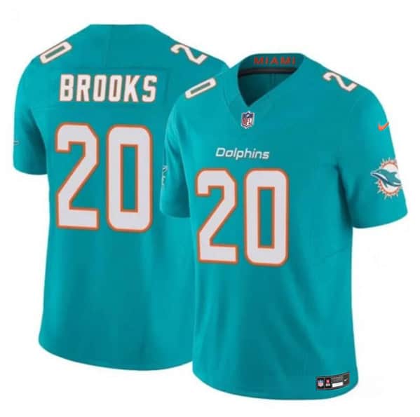 Miami Dolphins #20 Jordyn Brooks Aqua 2024 F.U.S.E Vapor Limited Stitched Jersey