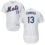 Mets #13 Asdrubal Cabrera White(Blue Strip) Flexbase Authentic Collection Stitched Jersey