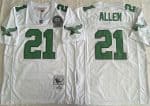 Philadelphia Eagles #21 Eric Allen White Throwback Stitched Football Jersey