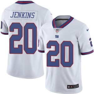 Giants #20 Janoris Jenkins White Stitched Limited Rush Nike Jersey