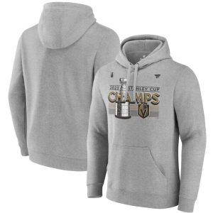 Vegas Golden Knights Heather Gray 2023 Stanley Cup Champions Locker Room Pullover Hoodie