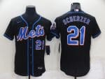 New York Mets #21 Max Scherzer Black Flex Base Stitched Jersey