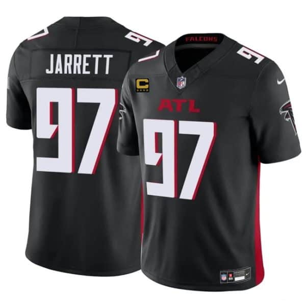 Atlanta Falcons #97 Grady Jarrett Black 2024 F.U.S.E With 4-Star C Patch Vapor Untouchable Limited Stitched Jersey