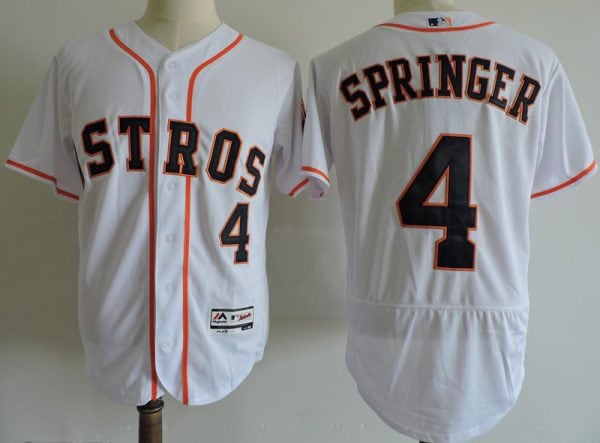 Houston Astros #4 George Springer White Elite Stitched Jersey