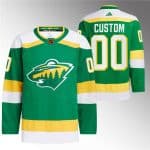 Minnesota Wild Custom Green 2022-23 Reverse Retro Stitched Jersey